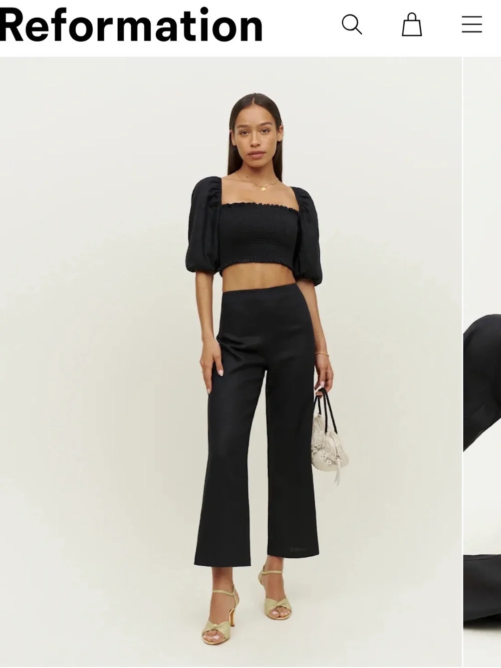 Reformation Scarlett Linen Two Piece Set